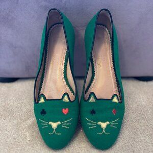Charlotte Olympia Kitty Face Flats Las Vegas Edition